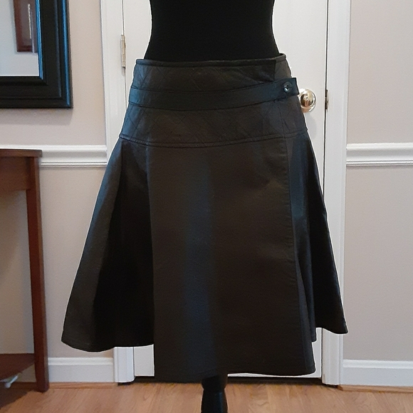 Newport News Dresses & Skirts - Genuine Leather and Polyester Skirt (Newport News)